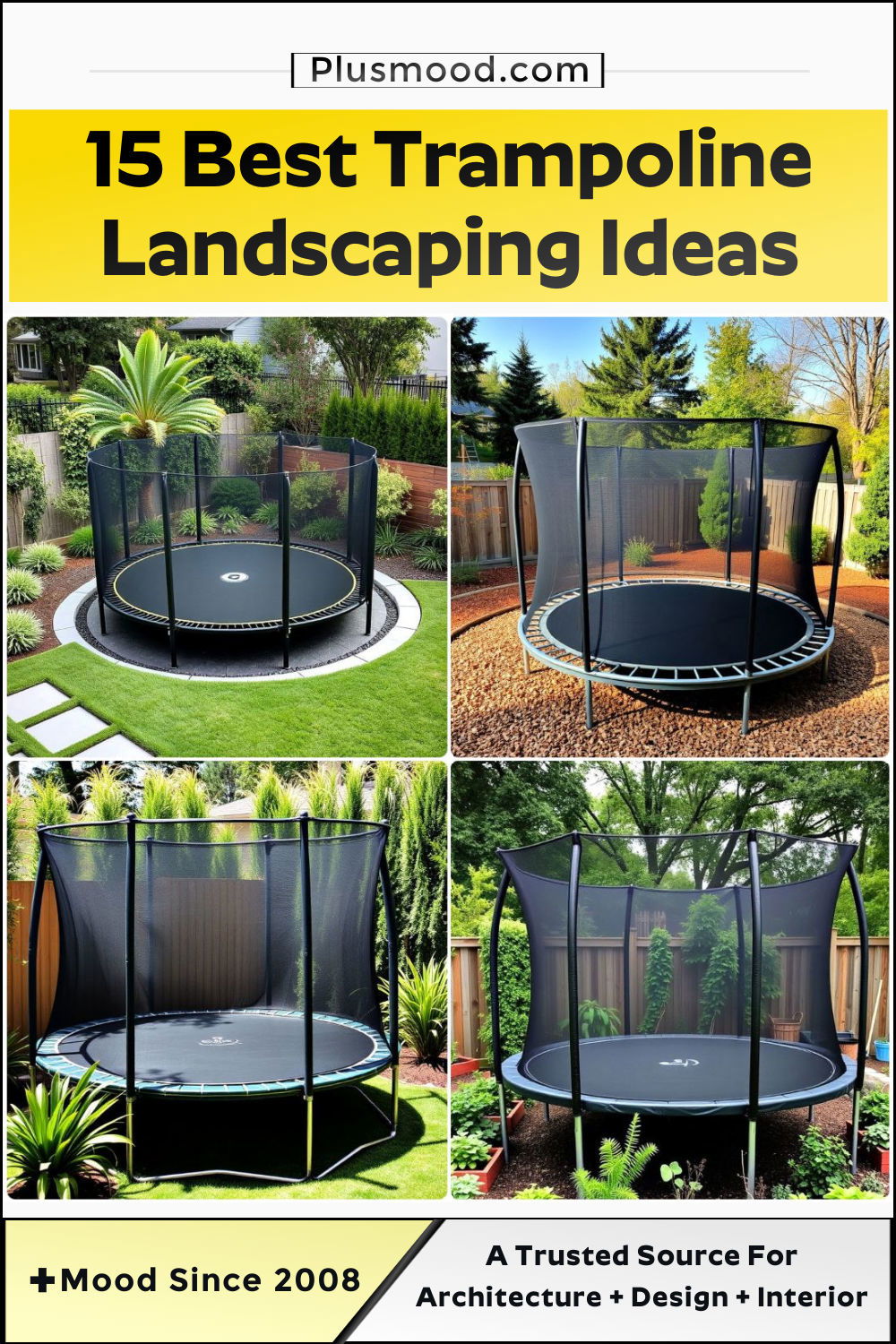 inspiring trampoline landscaping ideas