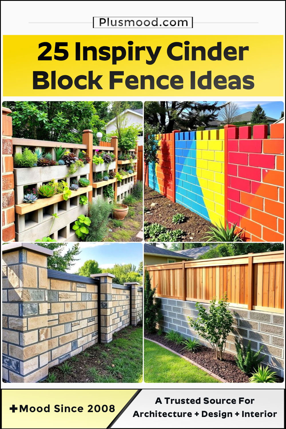 inspiry cinder block fence ideas