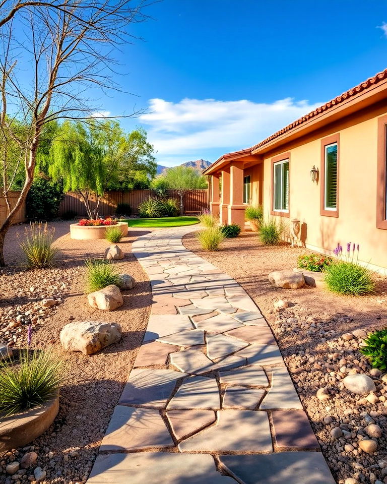 install a flagstone walkway front yard landscaping - 25 Arizona Front Yard Landscaping Ideas