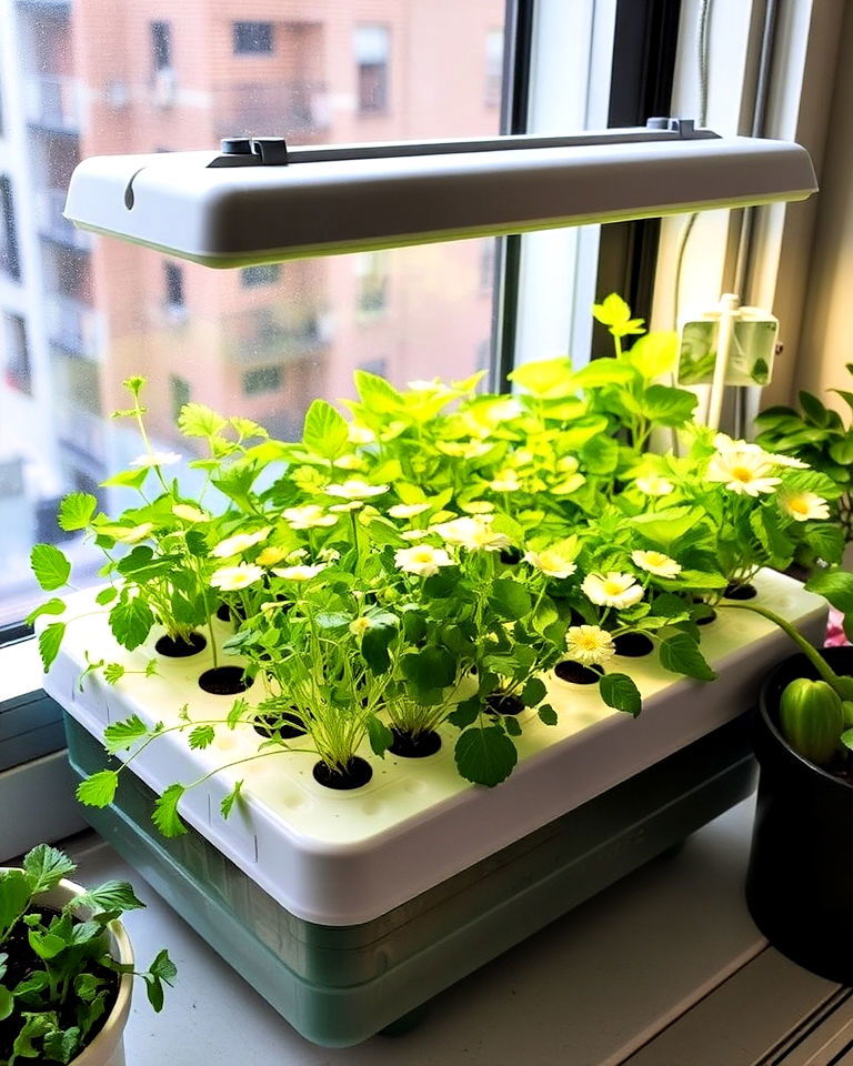 install a hydroponic system - 20 Urban Garden Ideas