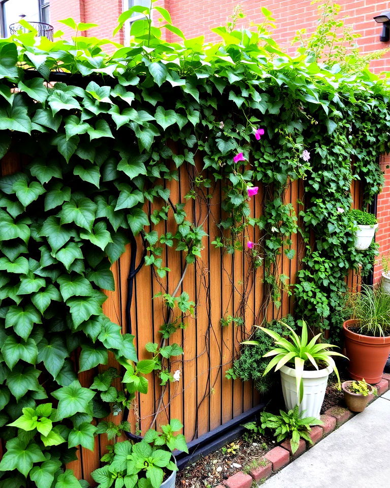 install a living fence in garden - 20 Urban Garden Ideas
