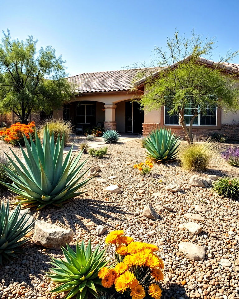 install a xeriscape arizona front yard landscaping - 25 Arizona Front Yard Landscaping Ideas