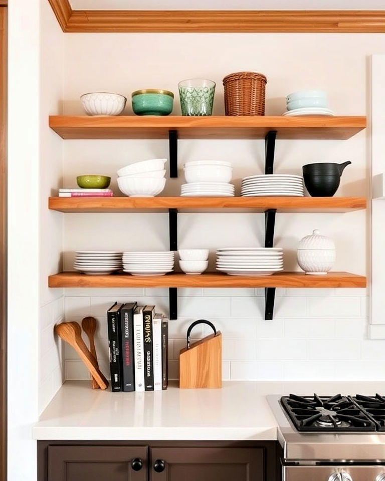 install open shelves for kitchen corner - 15 Awkward Kitchen Corner Ideas