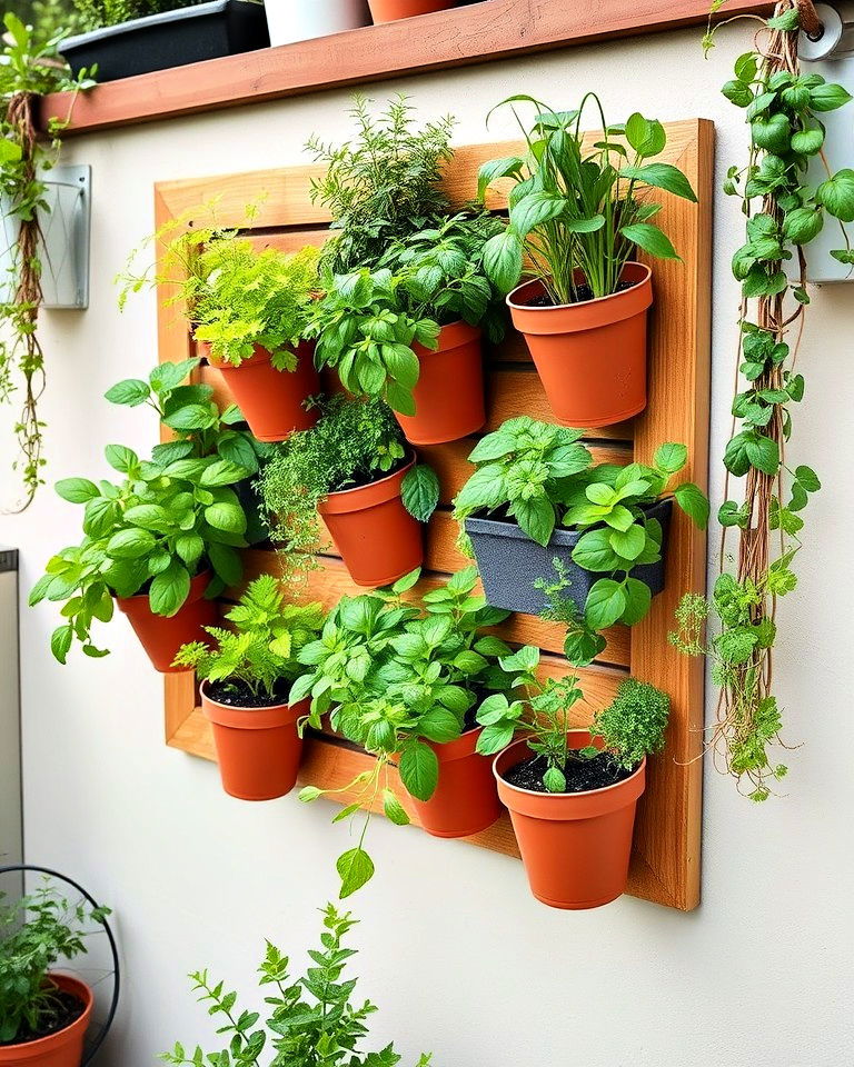 installing a vertical herb garden - 30 Terraced Garden Ideas