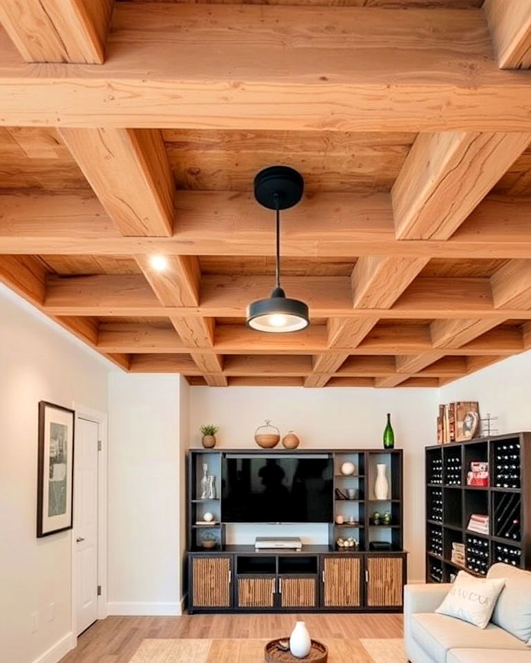 integrated ceiling storage for basement integrated ceiling storage for basement - 20 Exposed Basement Ceiling Ideas