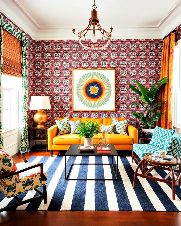 interiors with bold patterns - 20 Eclectic Interior Design Ideas