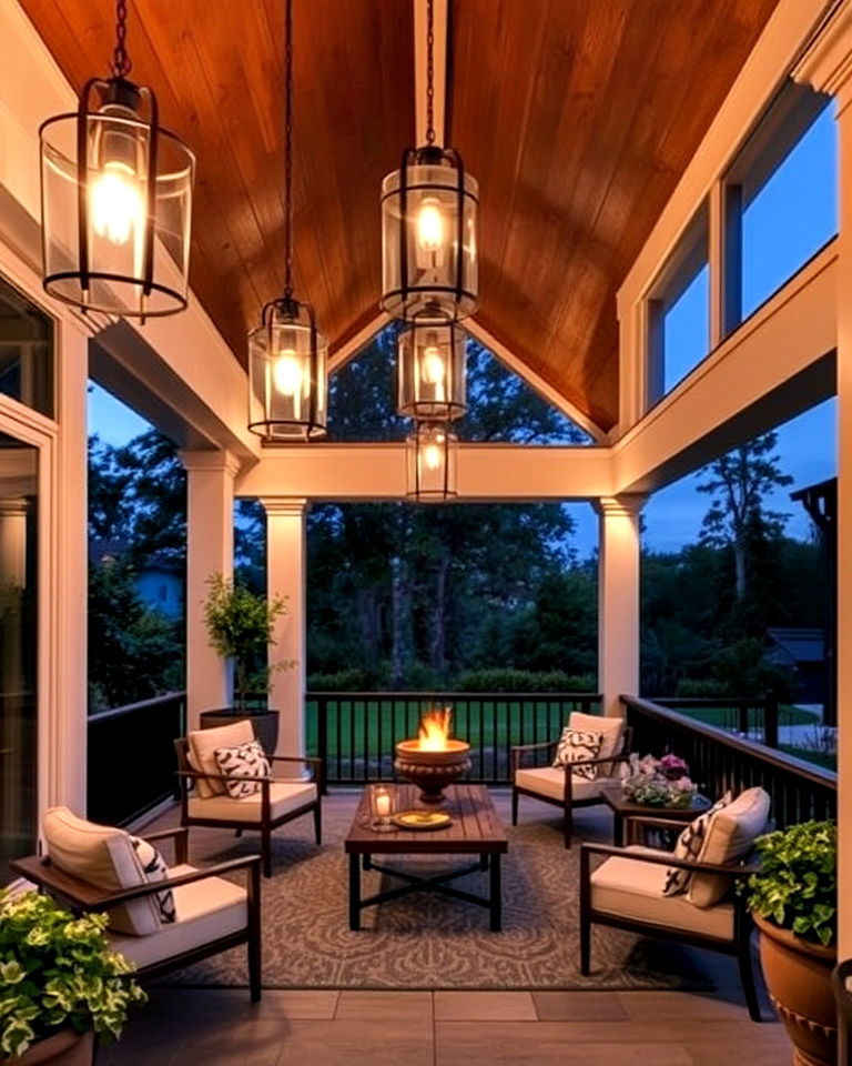 introduce statement lighting to your veranda - 40 Veranda Ideas
