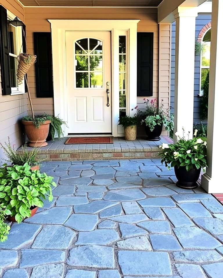 irregular bluestone flagging design - 15 Bluestone Front Porch Ideas