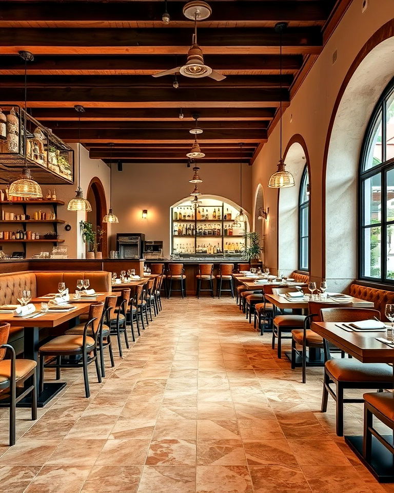 italian tile flooring - 25 Italian Restaurant Decor Ideas