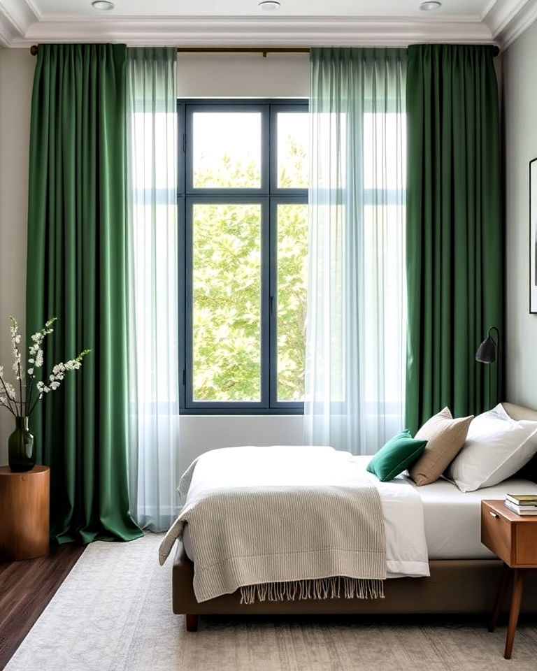 jade green bedroom curtains - 15 Jade Green Bedroom Ideas