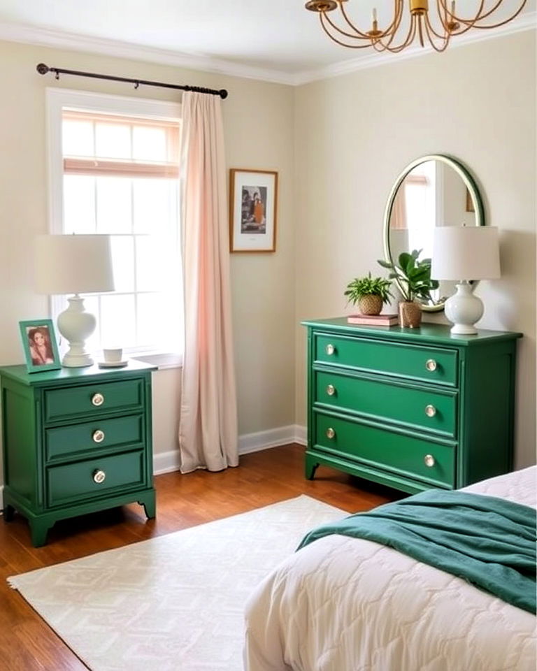 jade green painted furniture for bedroom - 15 Jade Green Bedroom Ideas
