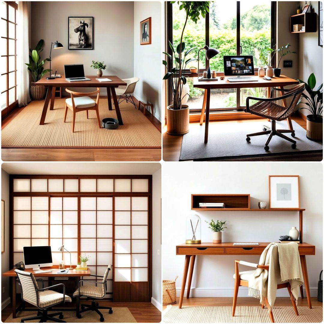 japandi home office ideas