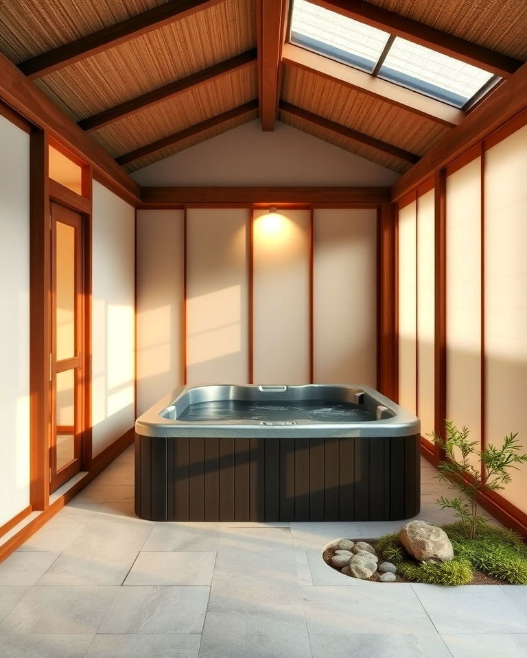 japanese inspired hot tub shed - 15 Hot Tub Shed Ideas