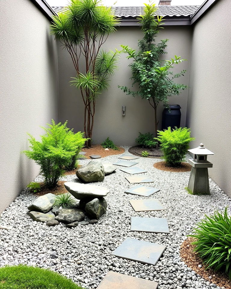 japanese inspired zen garden - 25 Front Yard Courtyard Ideas