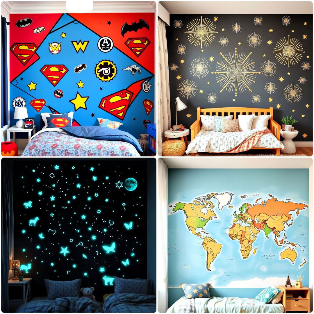 kids room accent wall