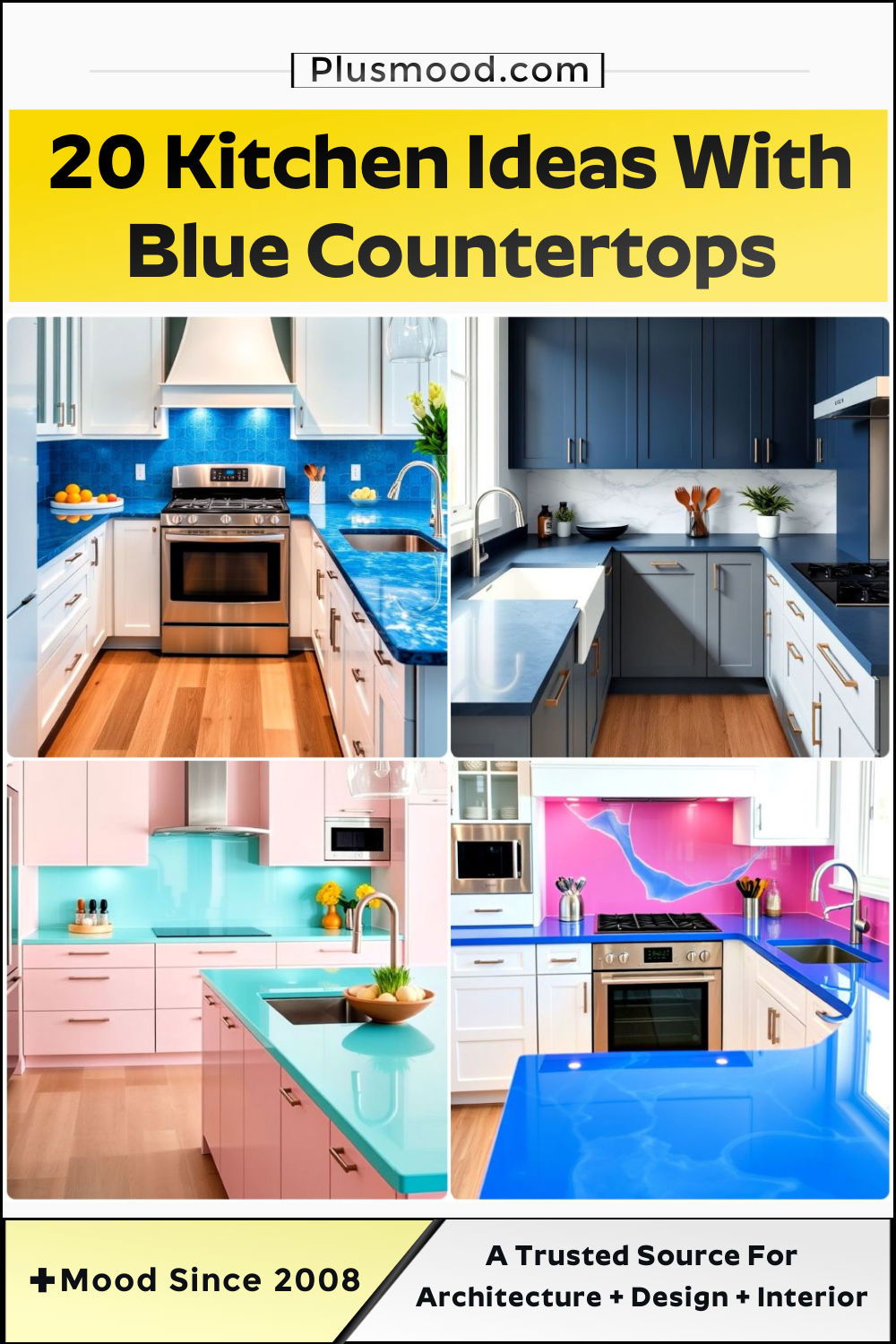 kitchens with blue countertops to copy