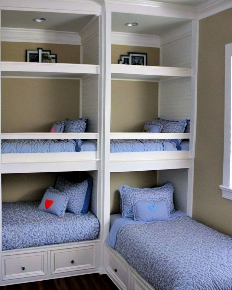 l shaped beds - 40 Boy and Girl Shared Small Room Ideas
