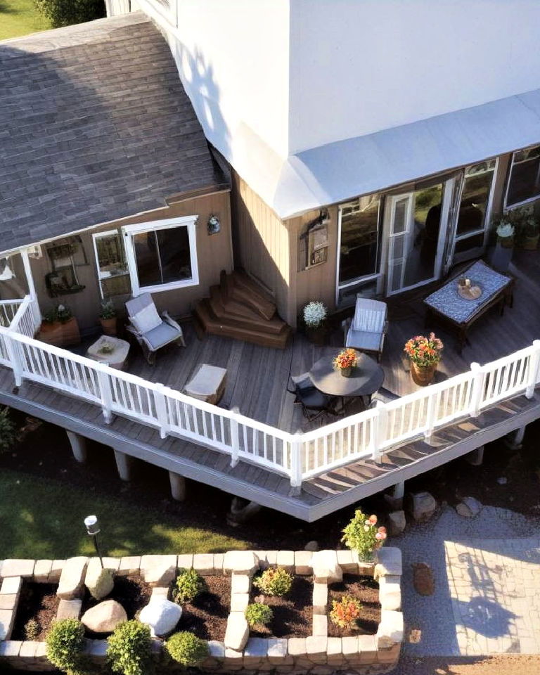 l shaped deck for mobile home - 20 Mobile Home Deck Ideas
