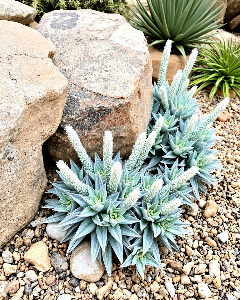 lambs ear with highlighting rock gardens - 15 Lambs Ear Border Ideas