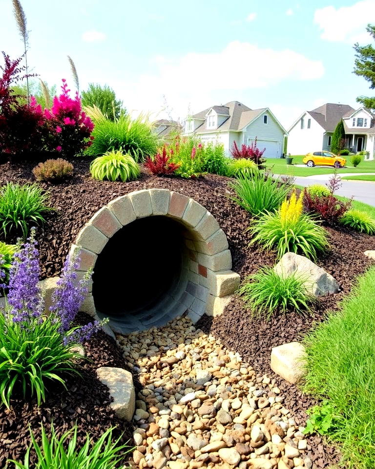 landscaping around the driveway culvert - 15 Driveway Culvert Ideas