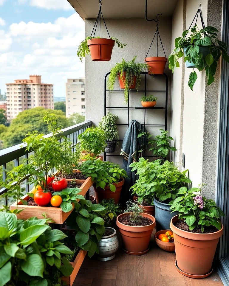 large balcony for compact vegetable - 20 Large Balcony Ideas