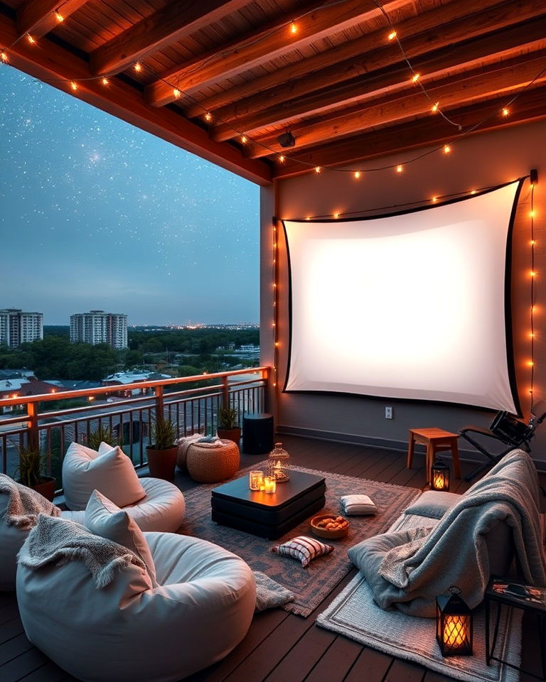 large balcony into an open air theater - 20 Large Balcony Ideas