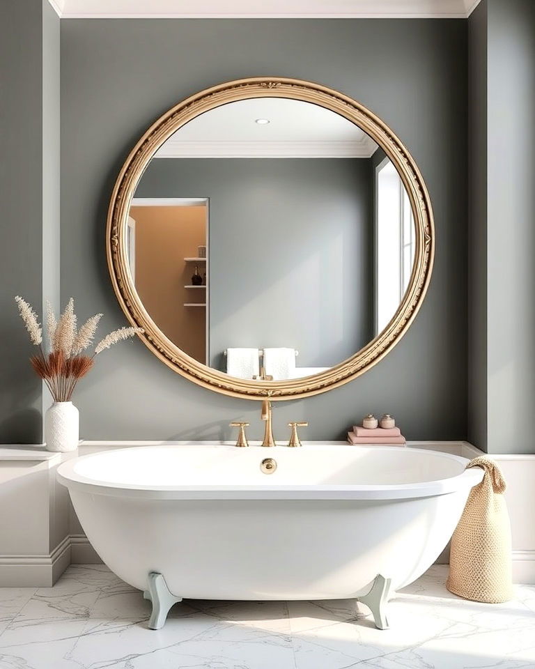large mirror bathtub decor - 25 Bathtub Decor Ideas