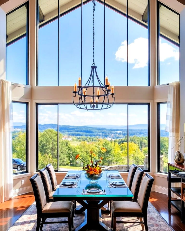 large picture windows for dining room - 20 Dining Room Window Ideas