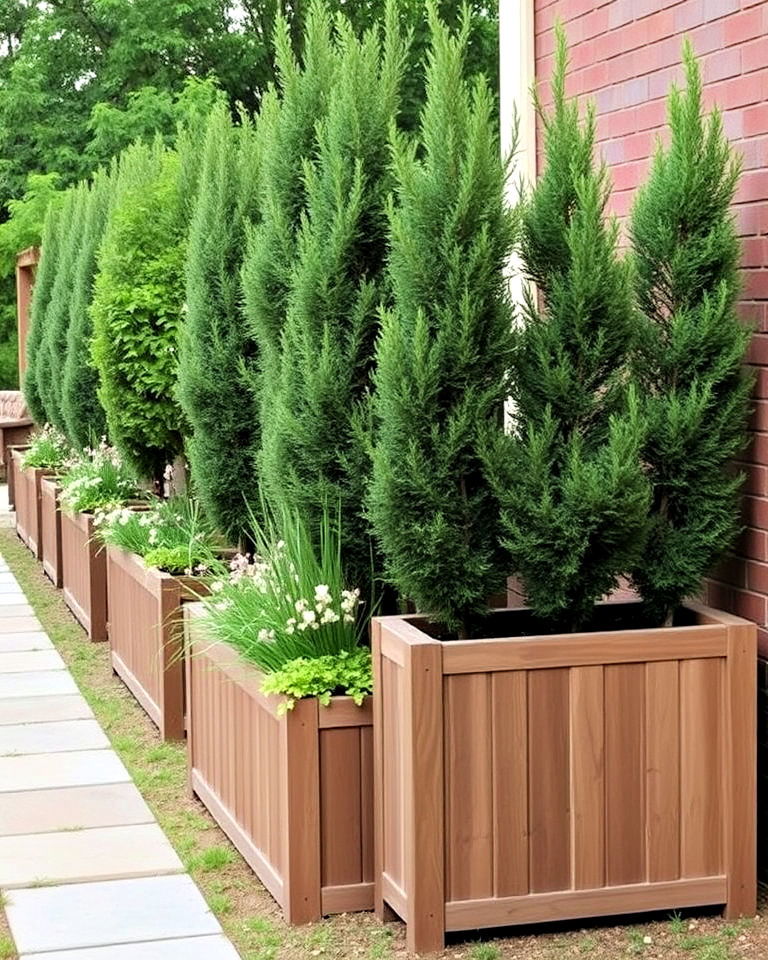 large planter boxes as garden dividers - 25 Planter Box Ideas