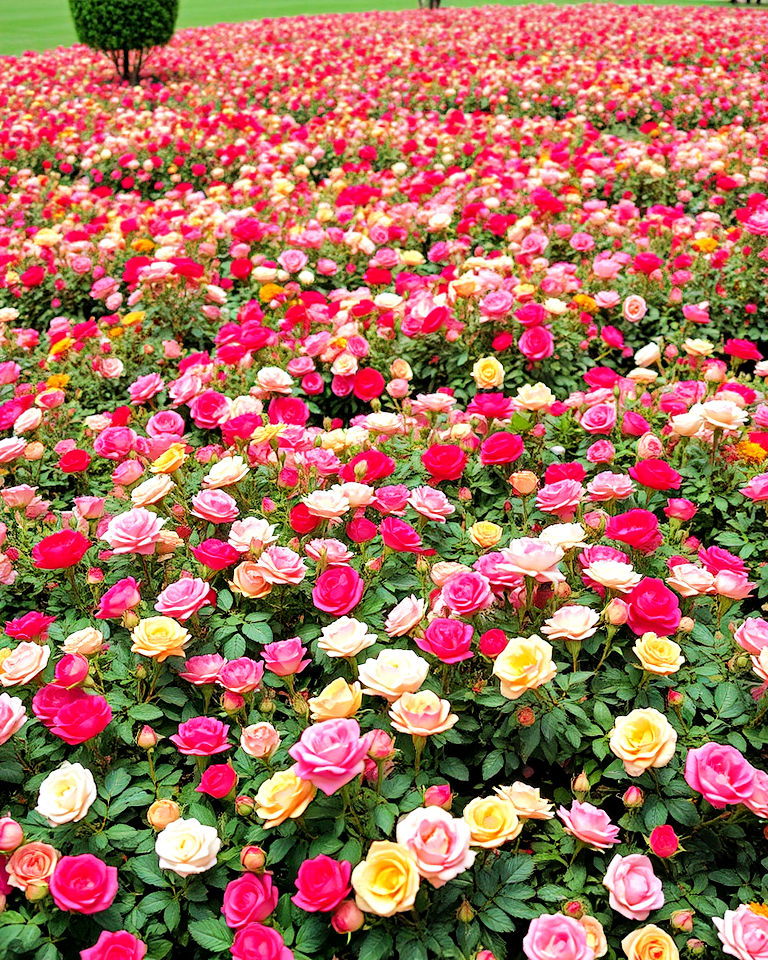 large scale ground cover drift rose landscaping - 20 Drift Rose Landscaping Ideas