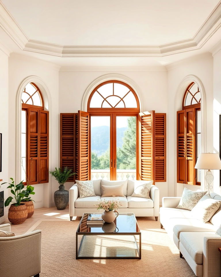 large windows with shutters italian interior - 25 Italian Interior Design Ideas