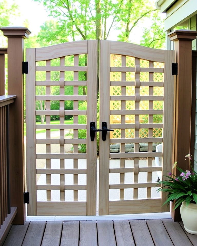 lattice design deck gate - 25 Deck Gate Ideas