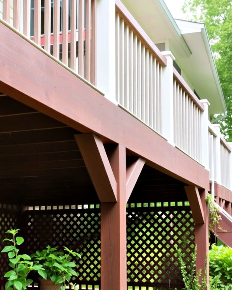lattice style fascia skirt - 15 Deck Fascia Ideas