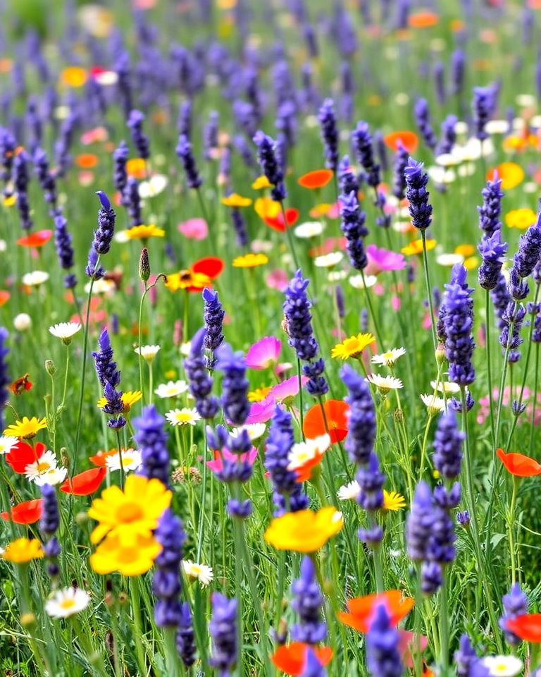 lavender and wildflower meadows - 25 Lavender Landscaping Ideas