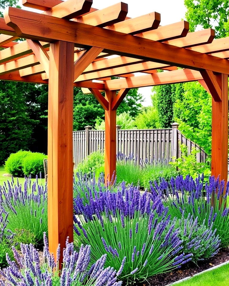 lavender pergola surround - 25 Lavender Landscaping Ideas