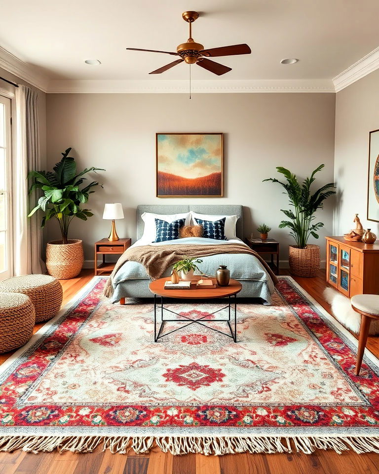 layer rugs eclectic interior design - 20 Eclectic Interior Design Ideas