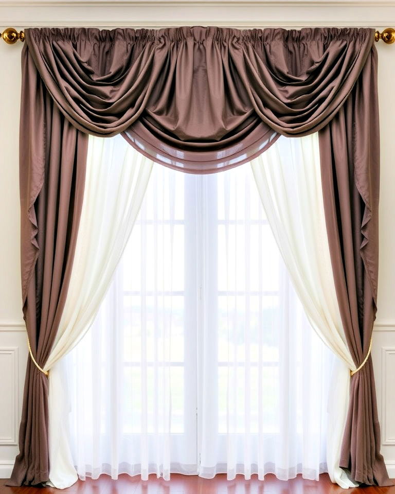 layered curtains for added depth - 20 Doorway Curtain Ideas