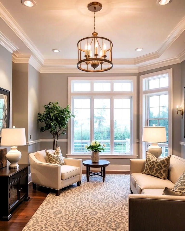 layered lighting transitional interior - 25 Transitional Interior Design Ideas