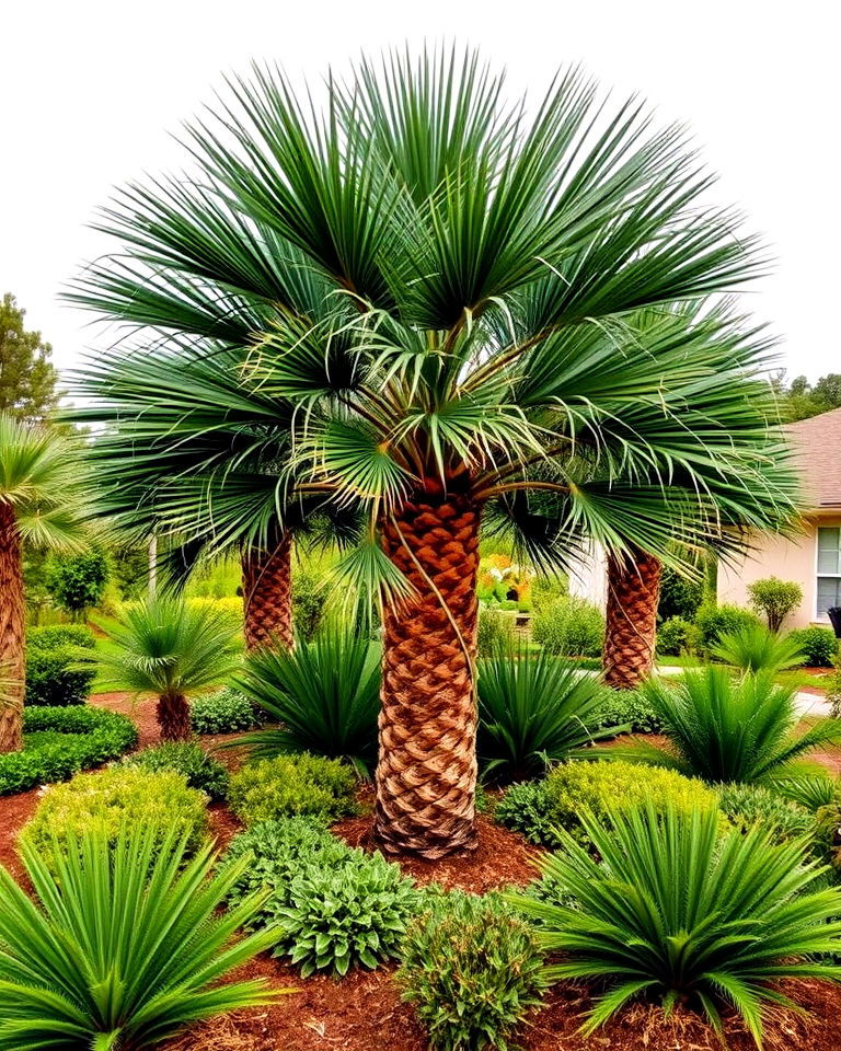 layered planting in garden beds - 15 Pine Straw Landscaping Ideas