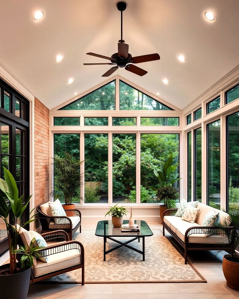 led recessed lighting for subtle illumination - 15 Sunroom Lighting Ideas