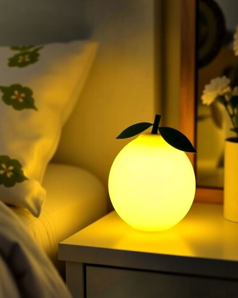 lemon shaped nightlight - 15 Lemon Bedroom Ideas