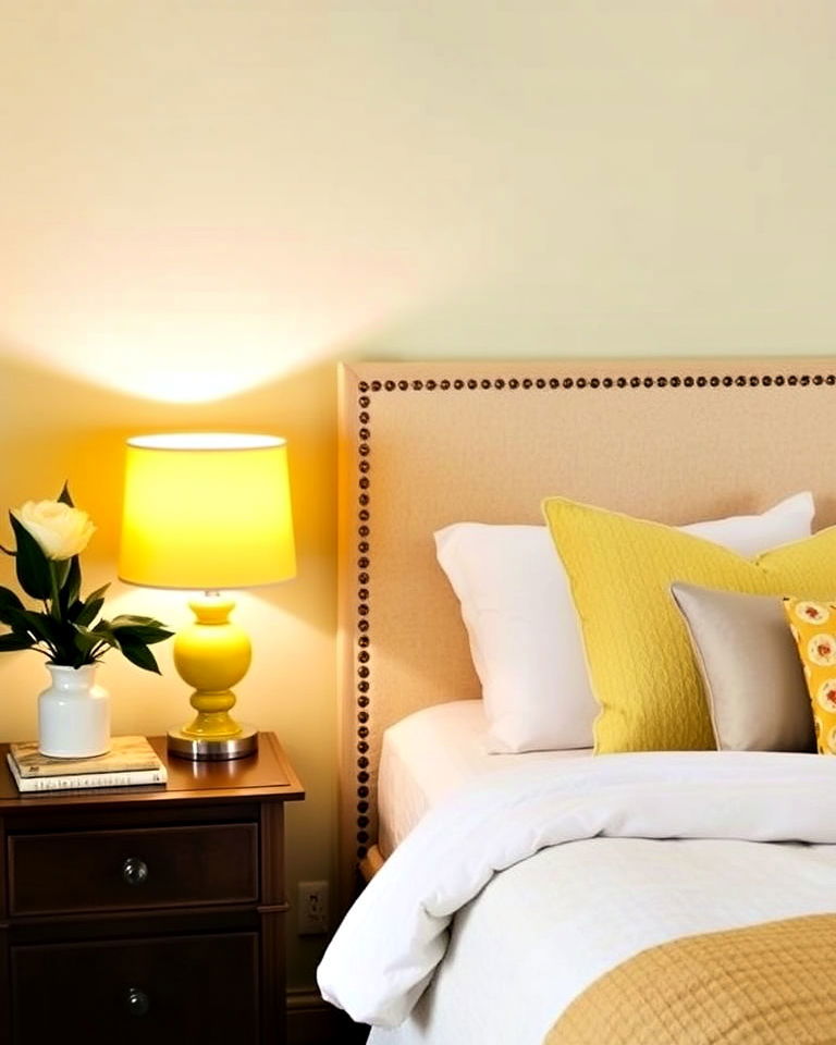 lemon tinted table lamp - 15 Lemon Bedroom Ideas