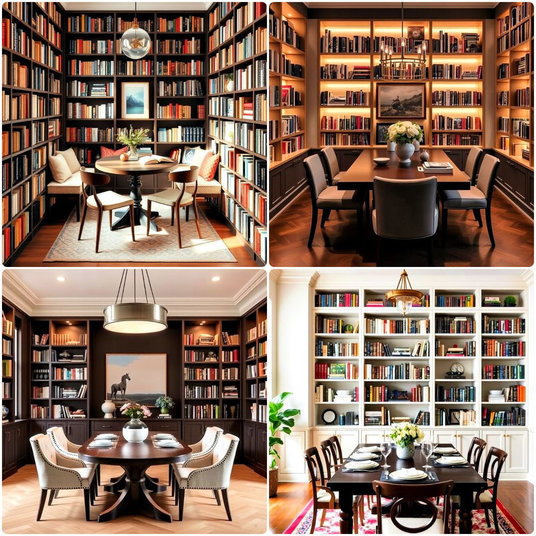 library dining room combo ideas