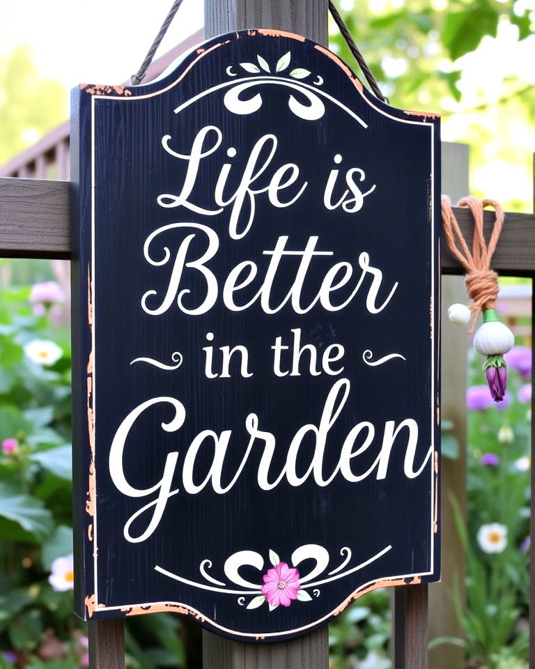 life is better in the garden sign - 20 Garden Sign Ideas