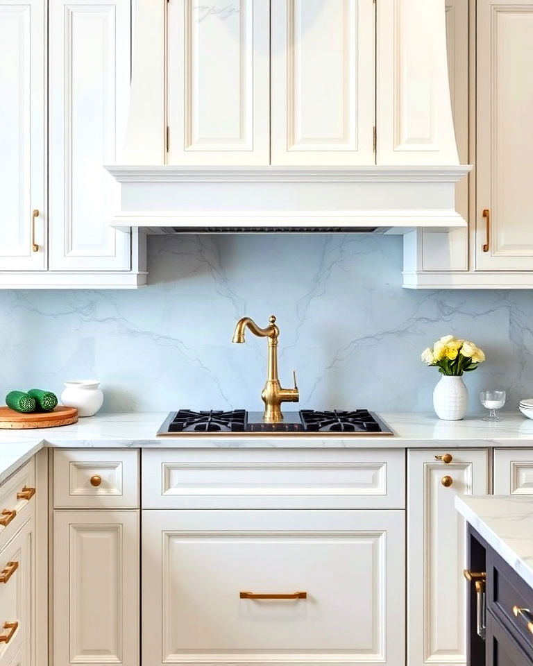light blue marble backsplash for kitchen - 25 Kitchen With Blue Backsplash Ideas