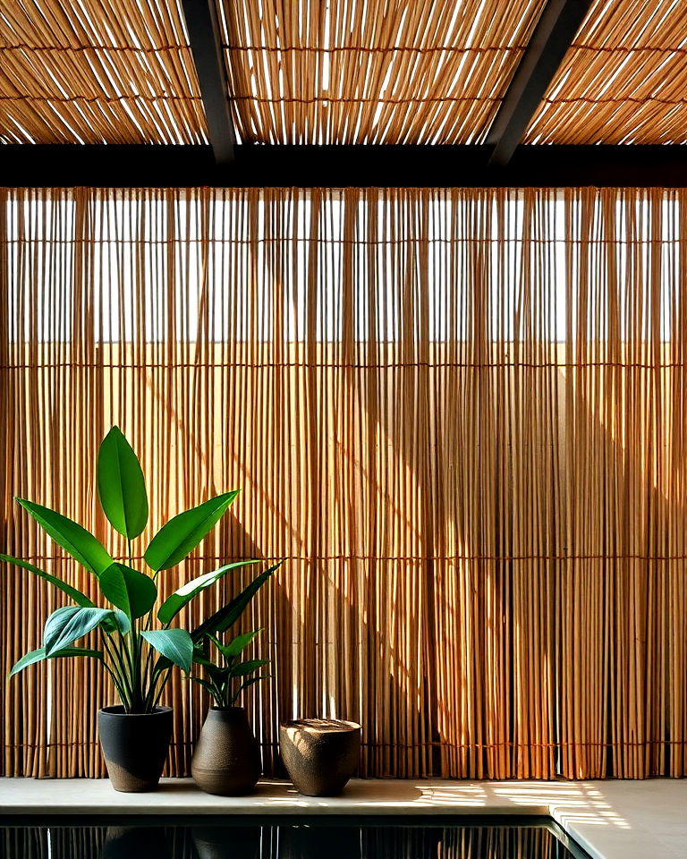 lightweight bamboo panels wall - 20 Outdoor Accent Wall Ideas