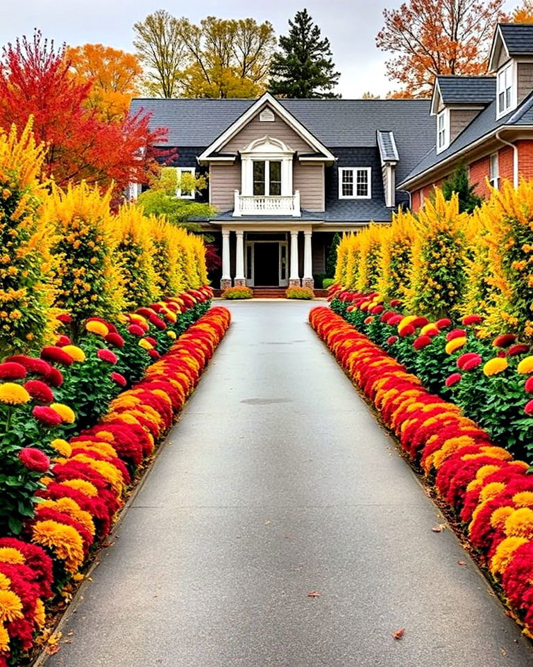 line driveways with mums entrance to your home line driveways with mums entrance to your home - 20 Mums Landscaping Ideas