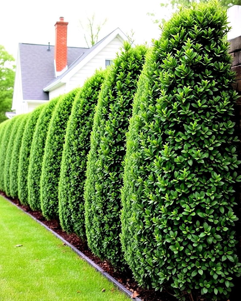living fences with privet or boxwood - 25 Front Yard Privacy Landscaping Ideas