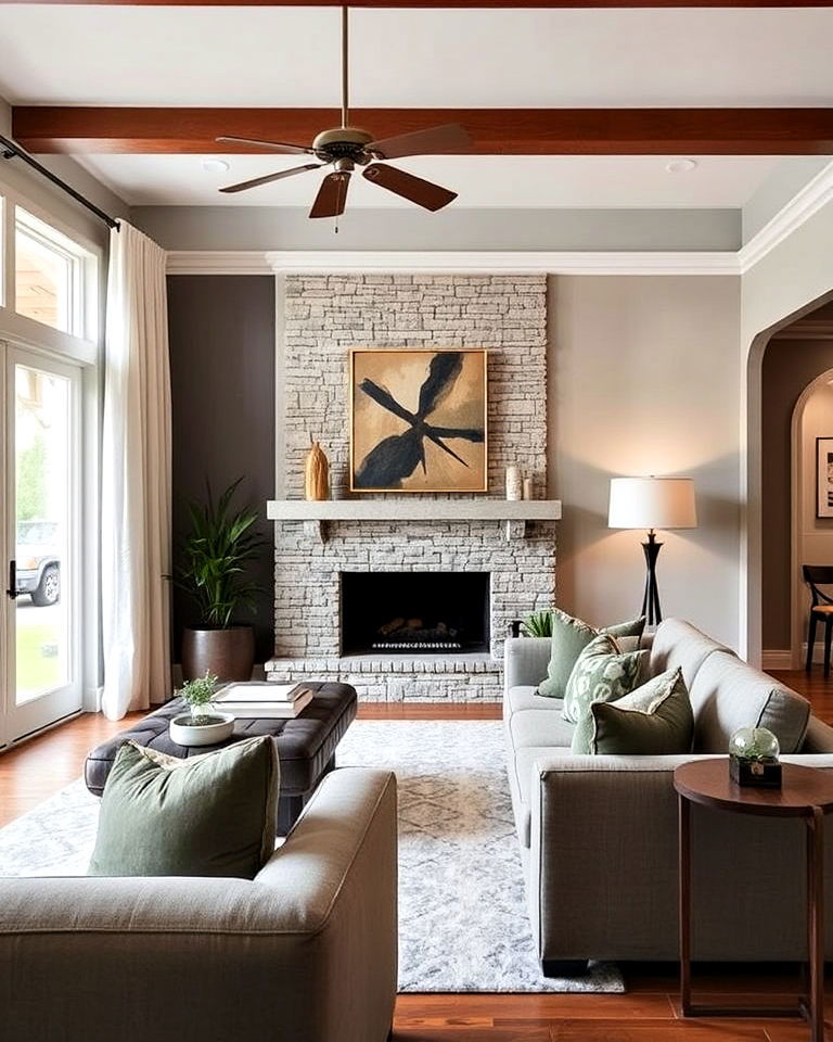 living room accent wall for definition - 30 Living Room Dining Room Combos