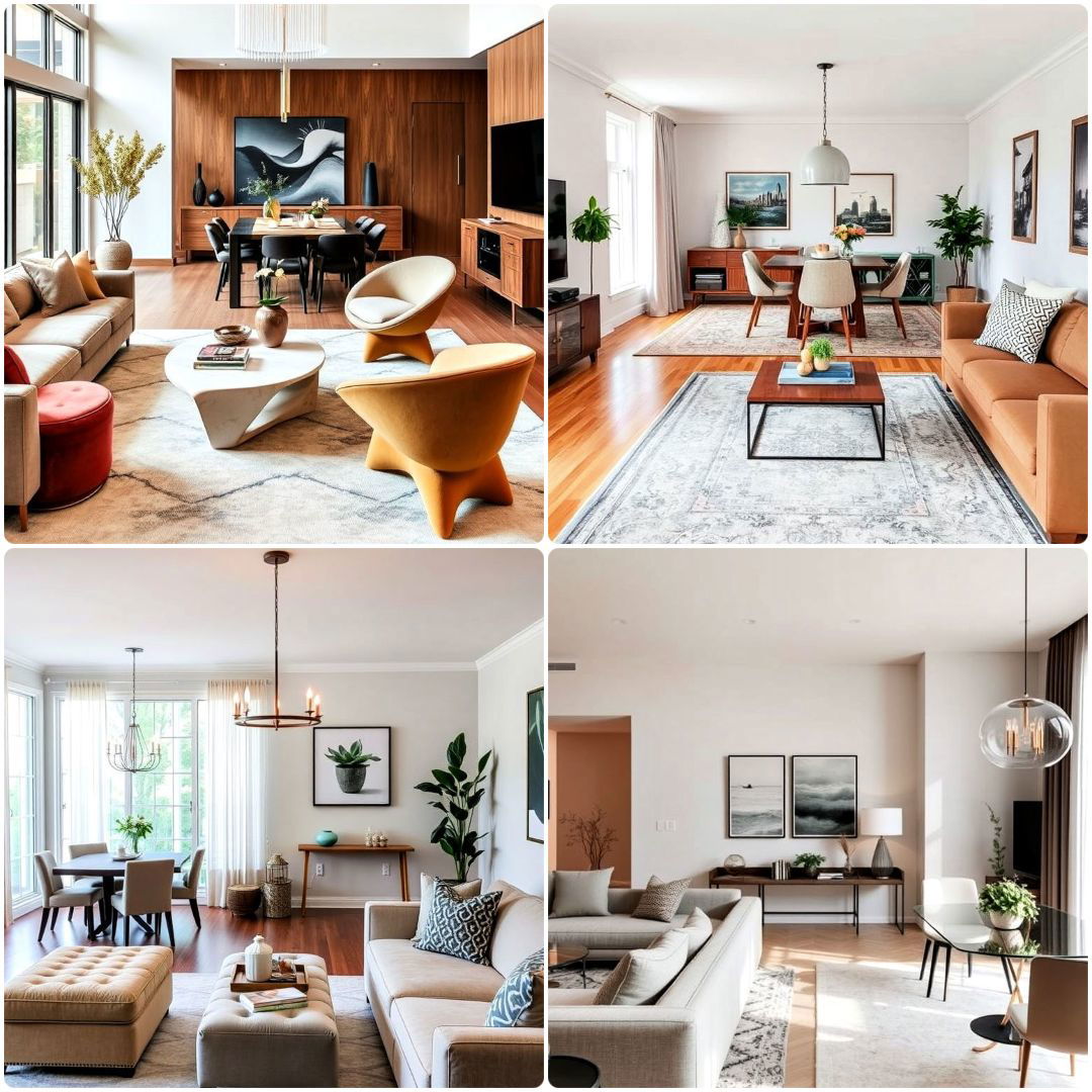 living room and dining room combo